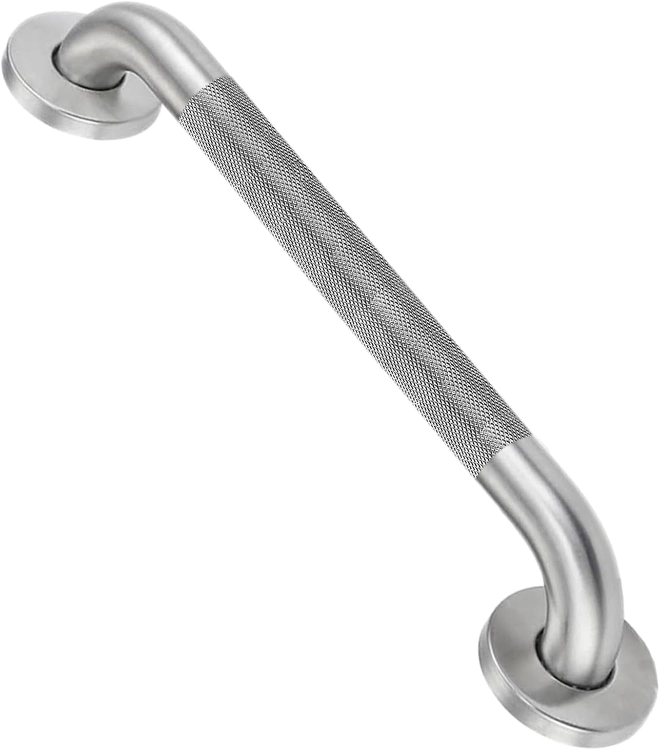 16 Inch Stainless Steel Grab Bar for Shower & Bathtub - Anti-Slip Safety Handle with Knurled Grip, Heavy-Duty Bathroom Hand Rail for Elderly Disabled, Secure Mounting Rustproof Easy Installation