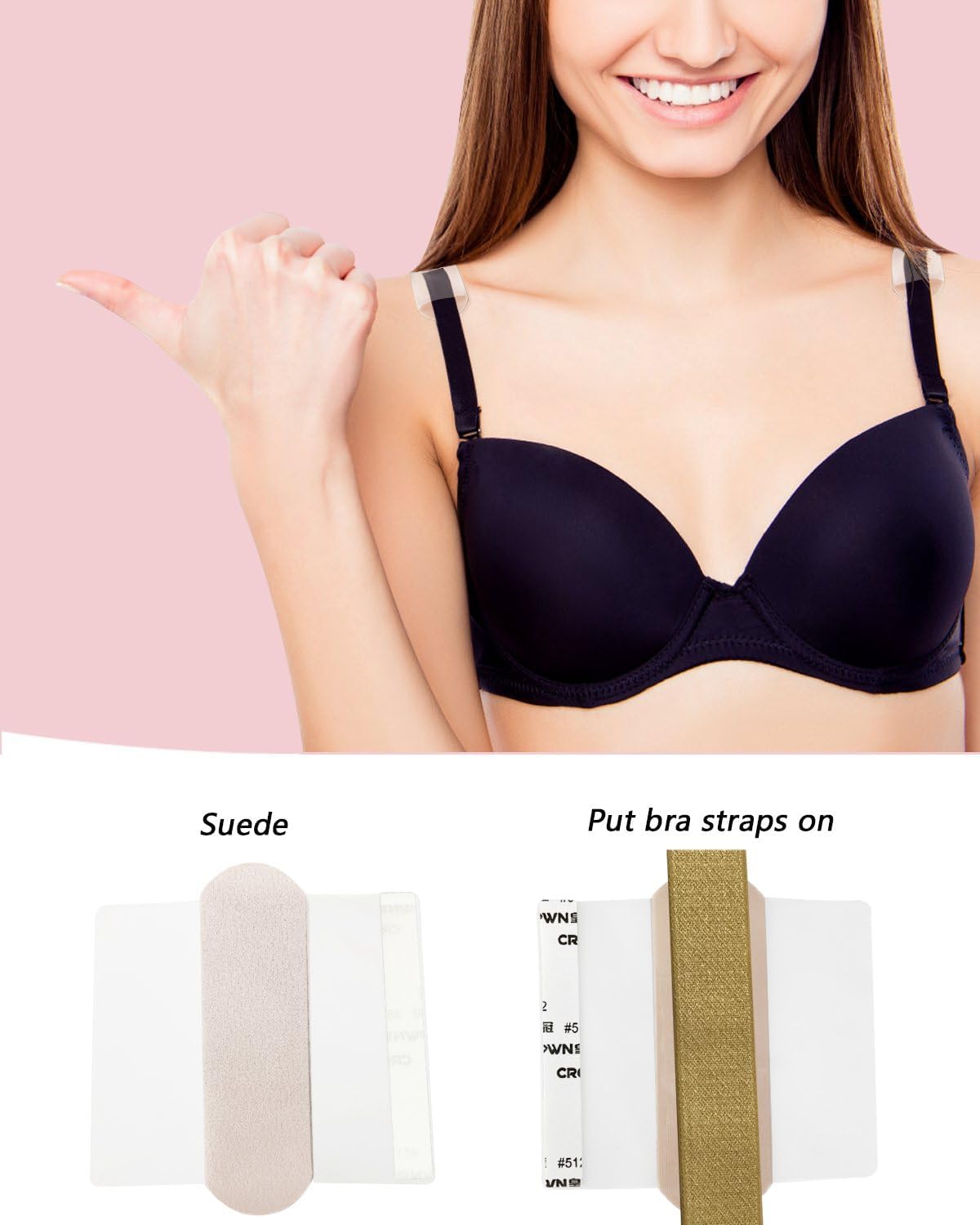 Bra Strap Cushion - Disposable Shoulder Pad Covers for Women to Relieve Pain from Tight Bras | Summer Lightweight and Sweat Absorbing Design (Nude 10P)