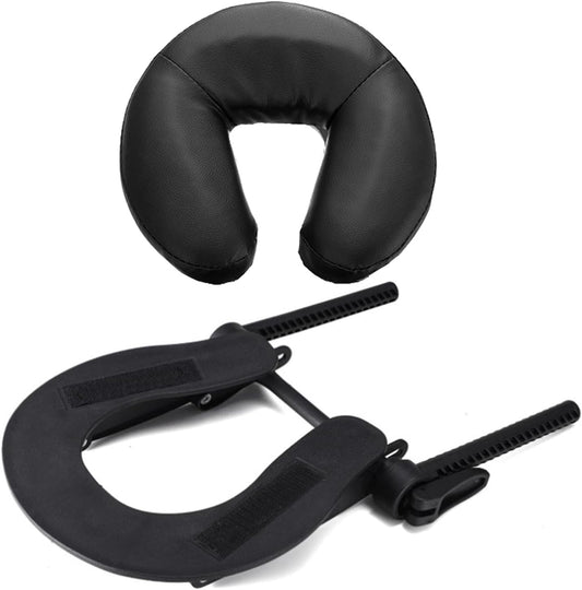 Universal Massage Table Face Cradle & Cushion, Adjustable Massage Chair Spa Bed Headrest & Face Pillow Support, Elastic Memory Foam Face Pillow Set Massage Table Accessories Massage Equipment