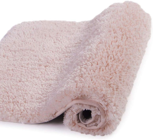 Walensee Bathroom Rug Non Slip Bath Mat (16 x 24, Dusty Pink) Water Absorbent Soft Microfiber Shaggy Mat Machine Washable Thick Plush Rug for Shower