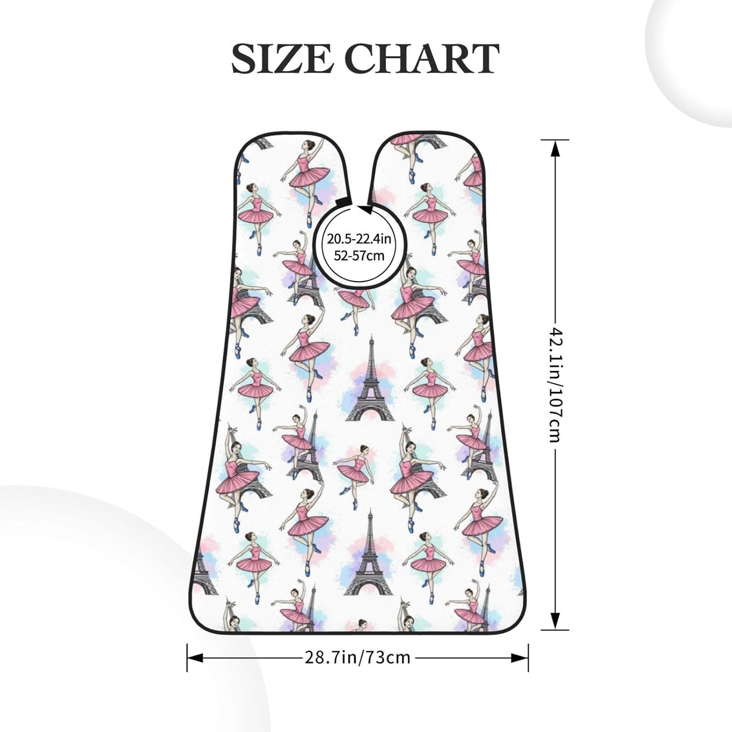 Beard Trimming Hair Catcher, Ballet Dancer Ballerina Eiffel Tower Shave Bib, Non-Stick Bib Apron Waterproof, Shaving Tool for Men for Husband Father’s Day