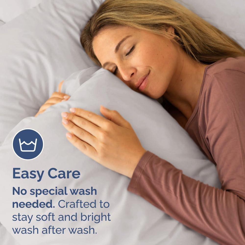 Standard Pillow Cases Set of 6 - Ultra Soft Hotel Quality Pillowcase Covers - Comfy & Wrinkle Free - Shrink, Stain and Fade Resistant - Machine Washable Pillow Protectors - 6 Piece Set - Light Grey