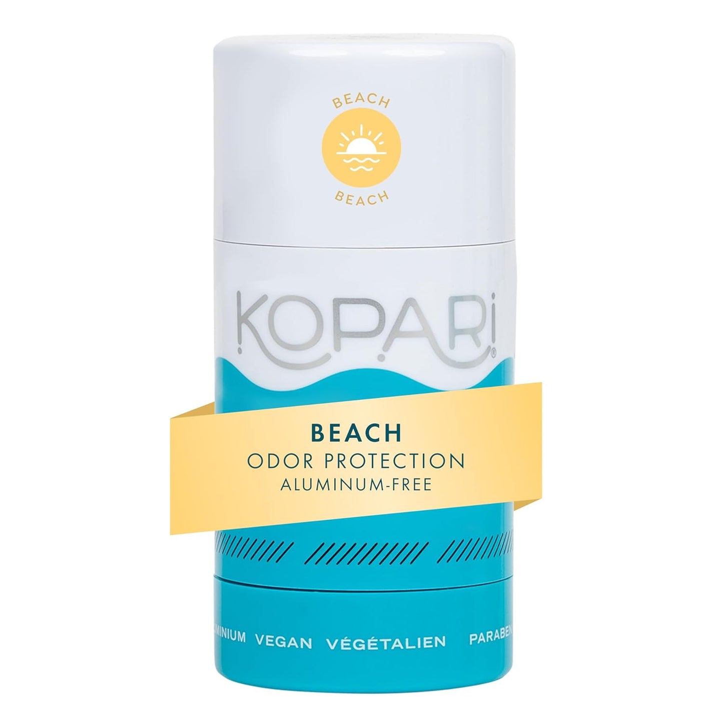Kopari Aluminum Free Coconut Deodorant, Non Toxic & Clean Plant-Based, No Aluminum, Parabens or Baking Soda, Long Lasting Protection, Beach 2 oz