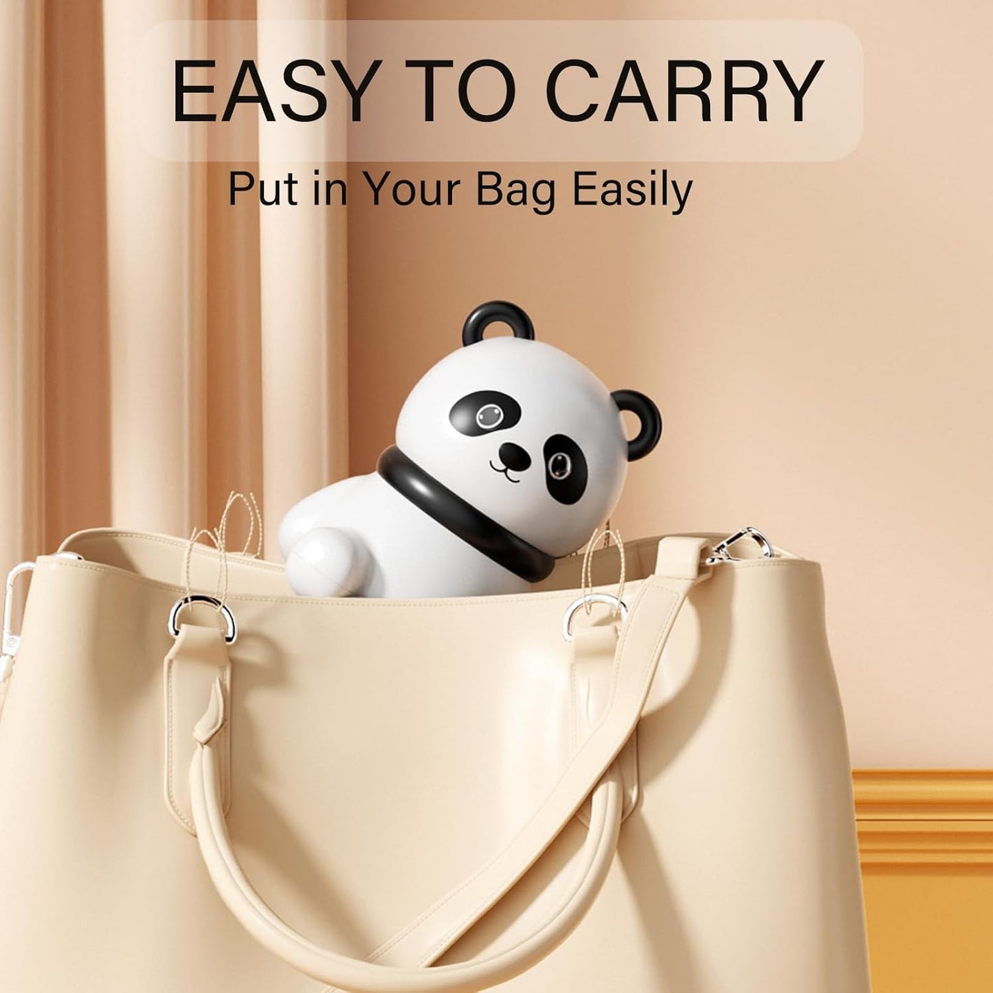 DOOX Panda Mini Massager, Panda Gifts - Travel Small Massage Tool with 3 Speed for Neck, Shoulders, Back - Pain Relief & Relaxation (White)