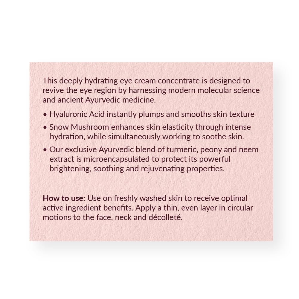 AVYA Hydroveda Moisturizer (1.7oz) - Advanced Ayurvedic Skincare/Hyaluronic Acid with Snow Mushroom/Soothes and Hydrates for Youthful Skin