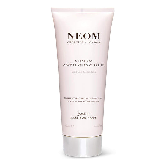 Neom- Great Day Magnesium Body Butter, 200ml | Mandarin & Wild Mint | Cream Moisturiser With Essential Oils | Nourish & Soften | Fresh & Zesty