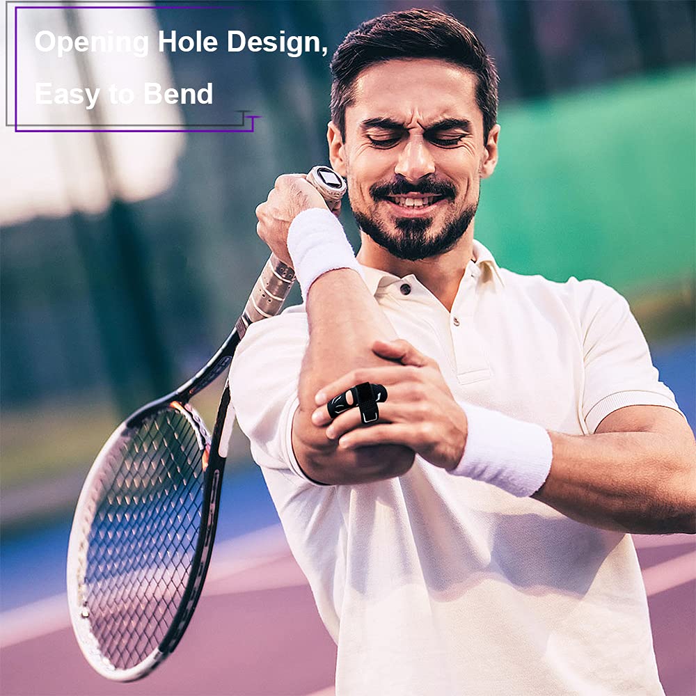 Finger Splint Finger Support Adjustable Elastic Compression Finger Sleeves Finger Brace Relieve Joint Pain Finger Guard Sport Finger Protector for Basketball Volleyball Tennis Baseball - M