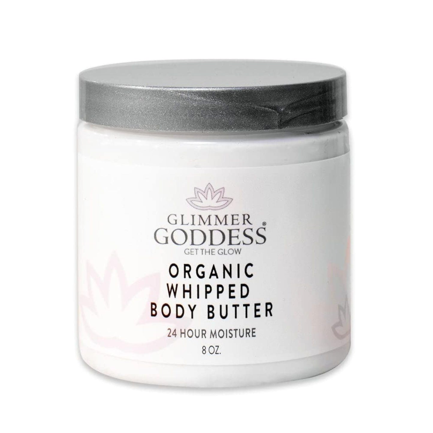 Glimmer Goddess Organic Whipped Body Butter for Women - Moisturizer Cream with Shea & Cocoa Butter, Almonds & Coconut Oil - Spiced Orange, 8oz