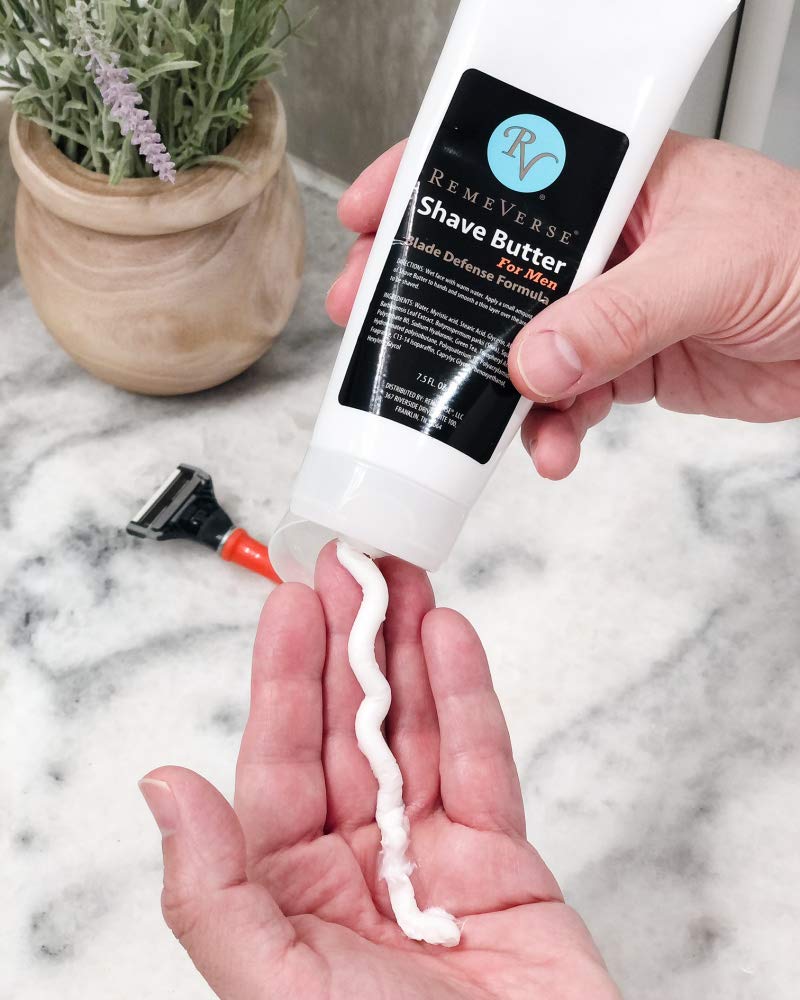 Shave Butter for Men by RemeVerse. Shaving Butter That Fights Nicks, Cuts, Ingrown Hairs, And Razor Burn (7.5 ounces)