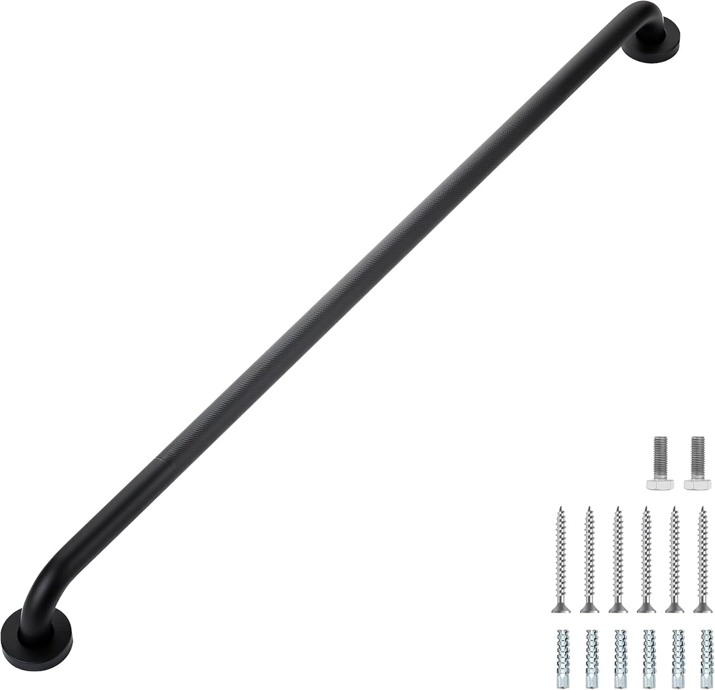 Grab Bars for Shower, 1 Pack 36-Inch Anti Slip Shower Handles for Elderly, Safety Shower Grab Bar, Stainless Steel Handicap Grab Bars for Bathroom (Black 1" Diameter)