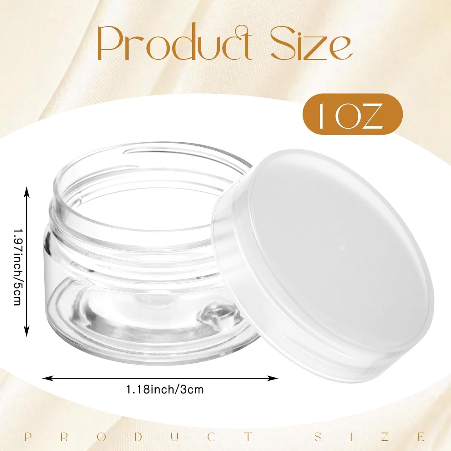 Patelai 4 Pieces Round Wide-mouth Leak Proof Plastic Container Jars with Lids for Travel Storage Makeup Beauty Products Face Creams Oils Salves Ointments DIY Making (1 Ounce,Clear)