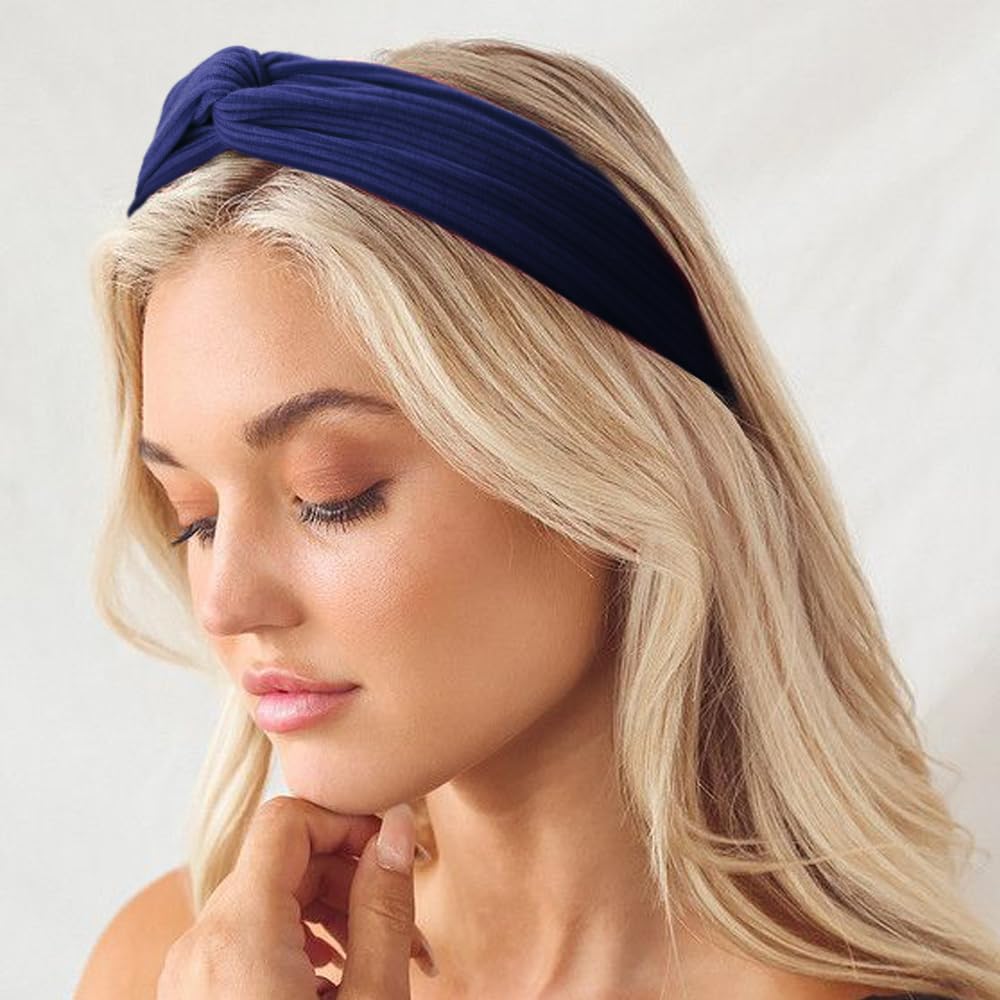 DRESHOW 10 Pack Headbands for Women Criss Cross Vintage Head Wrap Boho Headband Twisted Elastic Hair Accessories