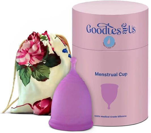Angel's Peel Lounge Menstrual Cup for Women - 100% Medical-Grade Leak-Free Soft & Flexible Silicone Cup - 12 Hour Leak Protection Eco-Friendly & Reusable Period Cups for Women - Purple - Small