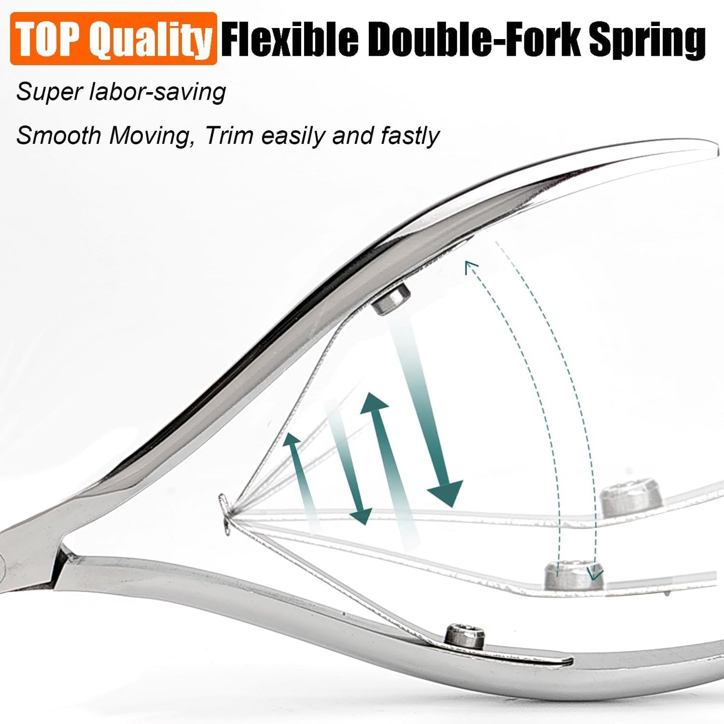 LePinko Salon-Quality Cuticle Trimmer with Cuticle Pusher, Super Labor-saving Cuticle Cutter, Sharp Cuticle Clippers for Manicurist, 5mm Jaw, Golden