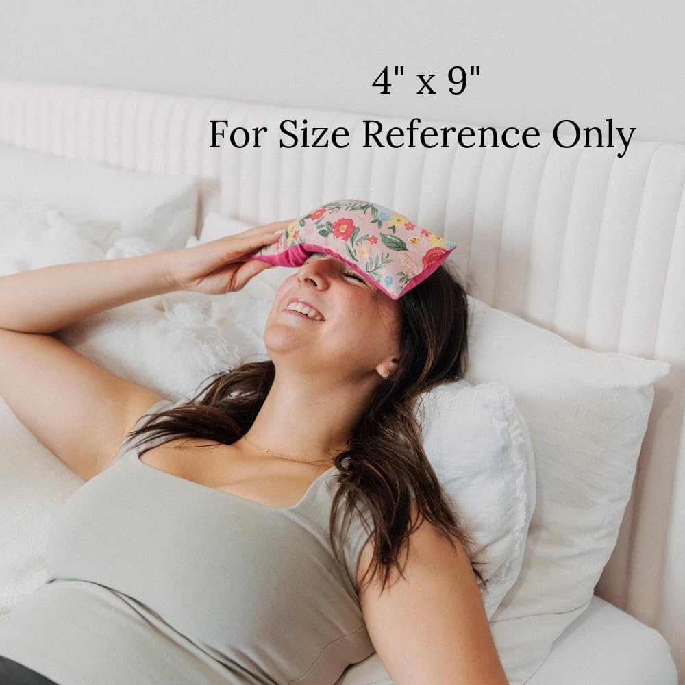 Microwave Heating Pad, Microwavable Hot Pack, Ice Pack, Moist Therapy or Cold Compress, Flax Seed and Dried Herbs, 4 Sizes Available for Back, Neck, Head, Cramps