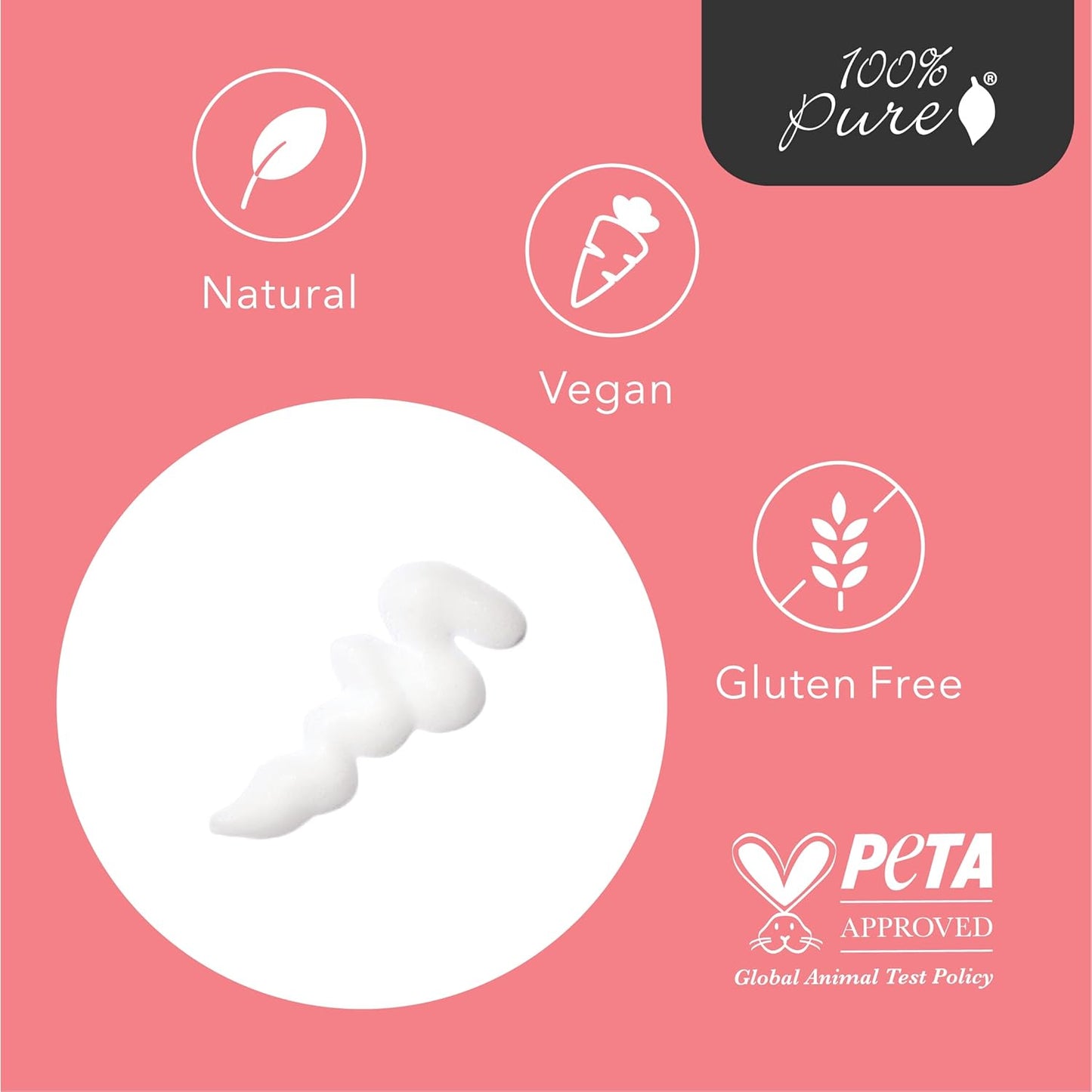 100% PURE Cucumber Cloud Natural Foam Facial Cleanser - Daily Skinfood Face Wash & Deep Hydration, Pore Cleansing, Makeup Remover for Women, Men, All Skin Types, Even Sensitive - Vegan - 5.07 oz