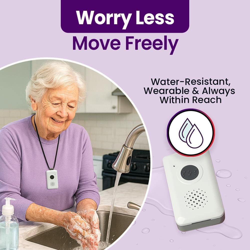 Medical Guardian MGMobile | Medical Alert Device for Seniors | Emergency Call Button, 24/7 Monitoring, Step Counter, GPS Tracking, Water-Resistant | Monthly Subscription Required | White