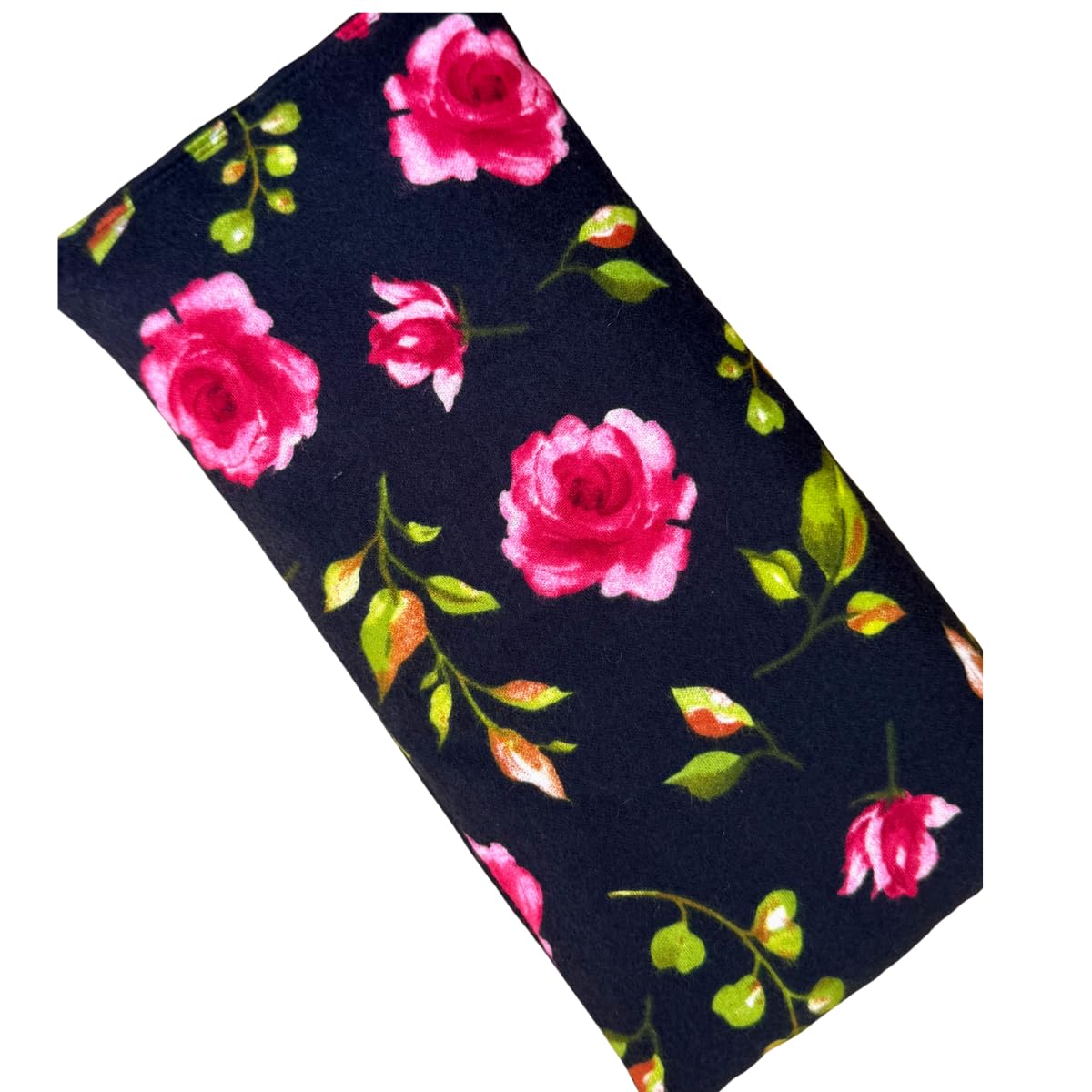 Large Microwave Heating Pad with Flax Seed, Scented or Unscented, Good For Back Pain or Cramps, Moist Heat Therapy or Ice Pack, Microwavable Bean Bag, 6" x 12" (Roses, Lavender)