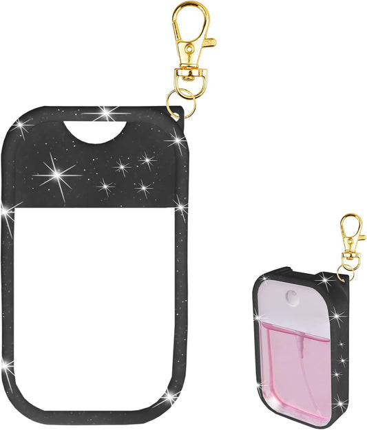 VANEST Silicone Case Compatible with Touchland Hand Sanitizer Spray, Protective Case with Keychain for Spray 1 fl oz