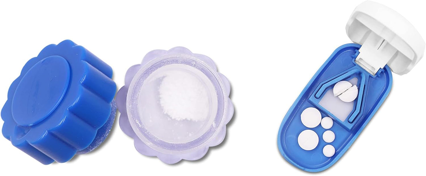 KMINA - Pill Cutter and Crusher Combo (Pack), Small or Large Pills, Grinders for Tablets