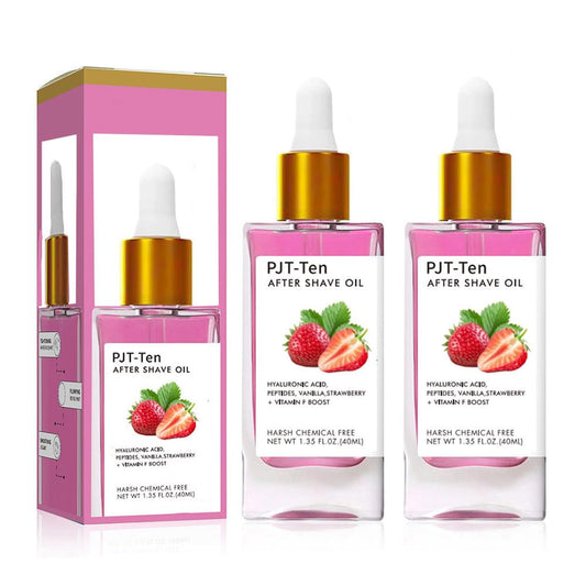 Strawberry Vanilla After Shave Oil, After Serve Oil for Smooth Skin, Moisturizing, Prevent Ingrown Hairs & Dryness, Reduce Ingrown Hairs & Dryness (2-PCS Strawberry Vanilla, One Size)