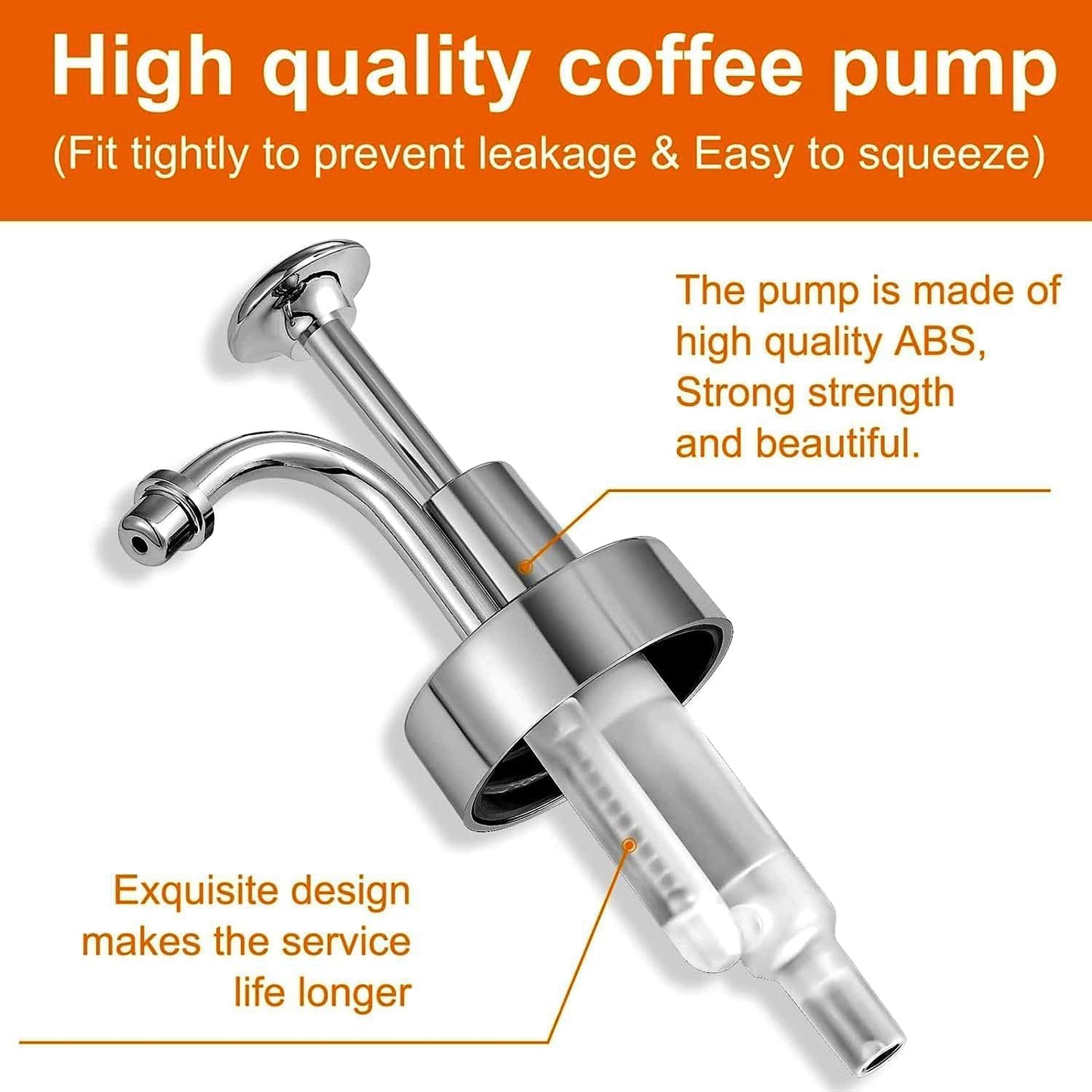 Soap and Lotion Dispenser Pumps Replacement Head, ABS Material Wider Mouth Bottle of 33mm (1.3inch) Gloss Smooth Action Pump, Rust Proof & Leak Proof for Soap Lotion Bottle Upcycling (Silver)