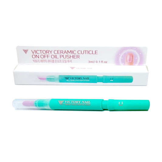1PCS Ceramic Cuticle On/Off Oil Pusher Cuticle Pusher (Mint)