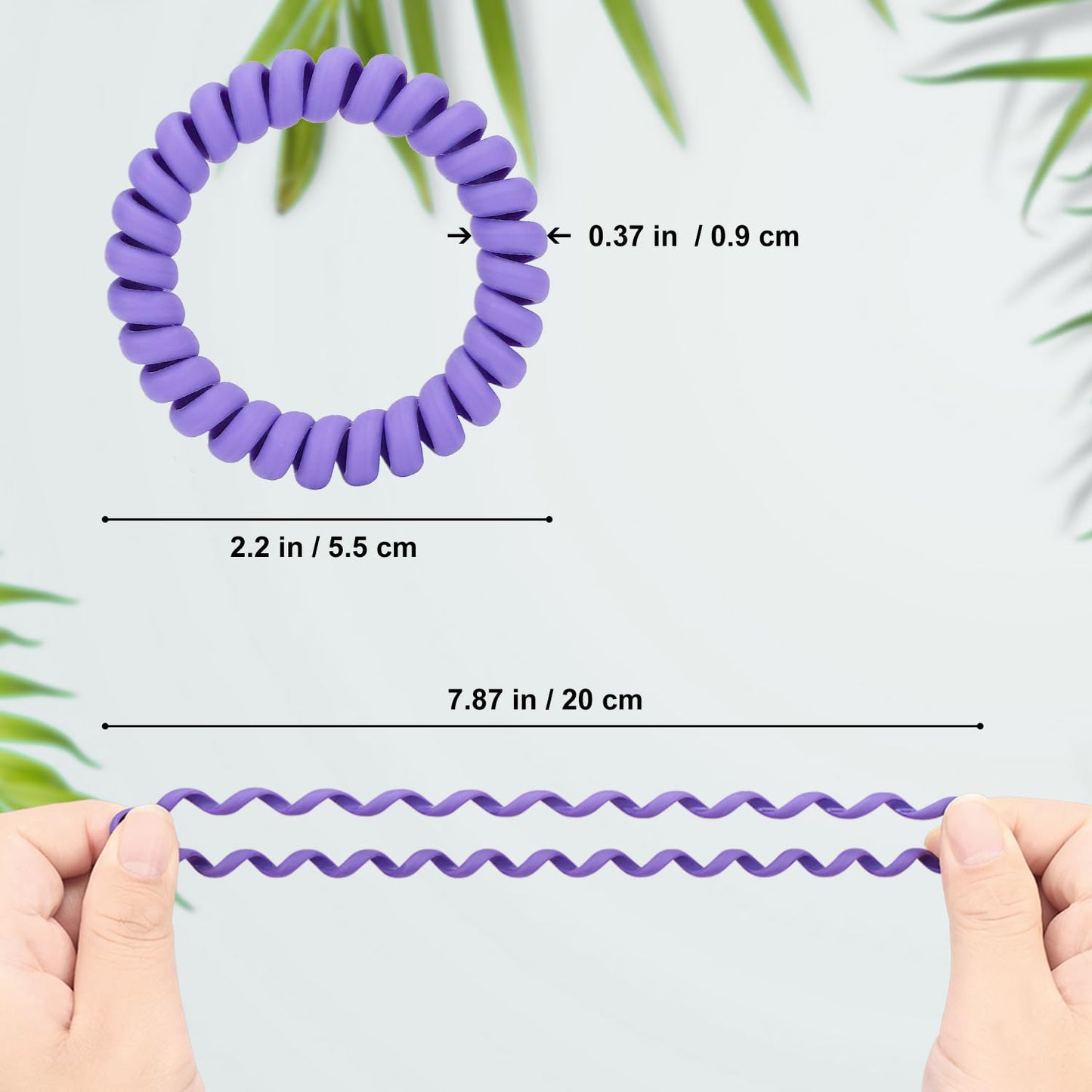 JessLab Spiral Hair Ties for Women, 10-Pack Traceless No-Damage Ponytail Holders, Coils Hair Bands for Girls, Assorted Colors