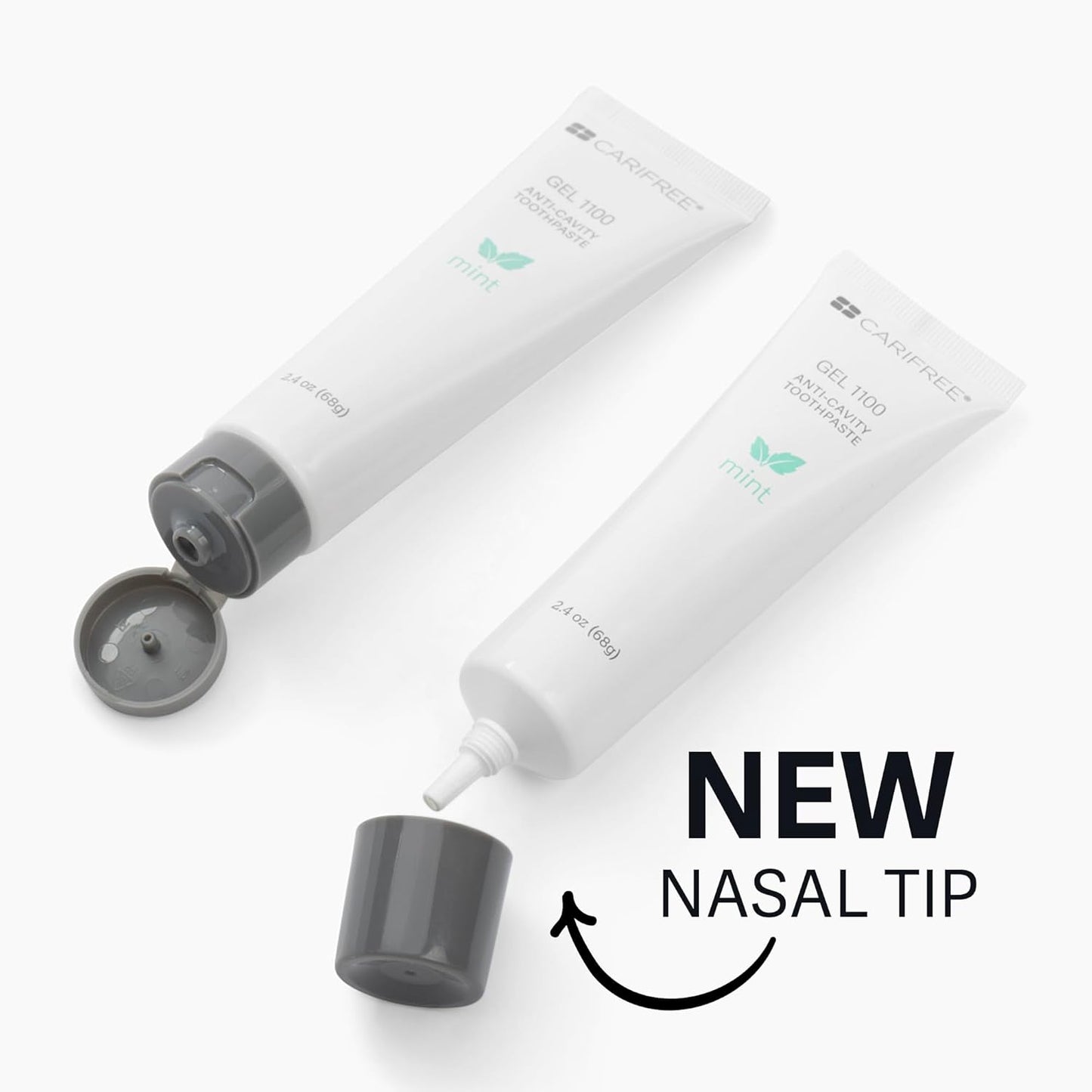 CariFree Gel 1100, Mint Flavored, Anti-Cavity Fluoride Toothpaste with Nano Hydroxyapatite for pH Neutralization, Enamel Protection, Dentist Recommended for Kids and Adults (Pack of 4)