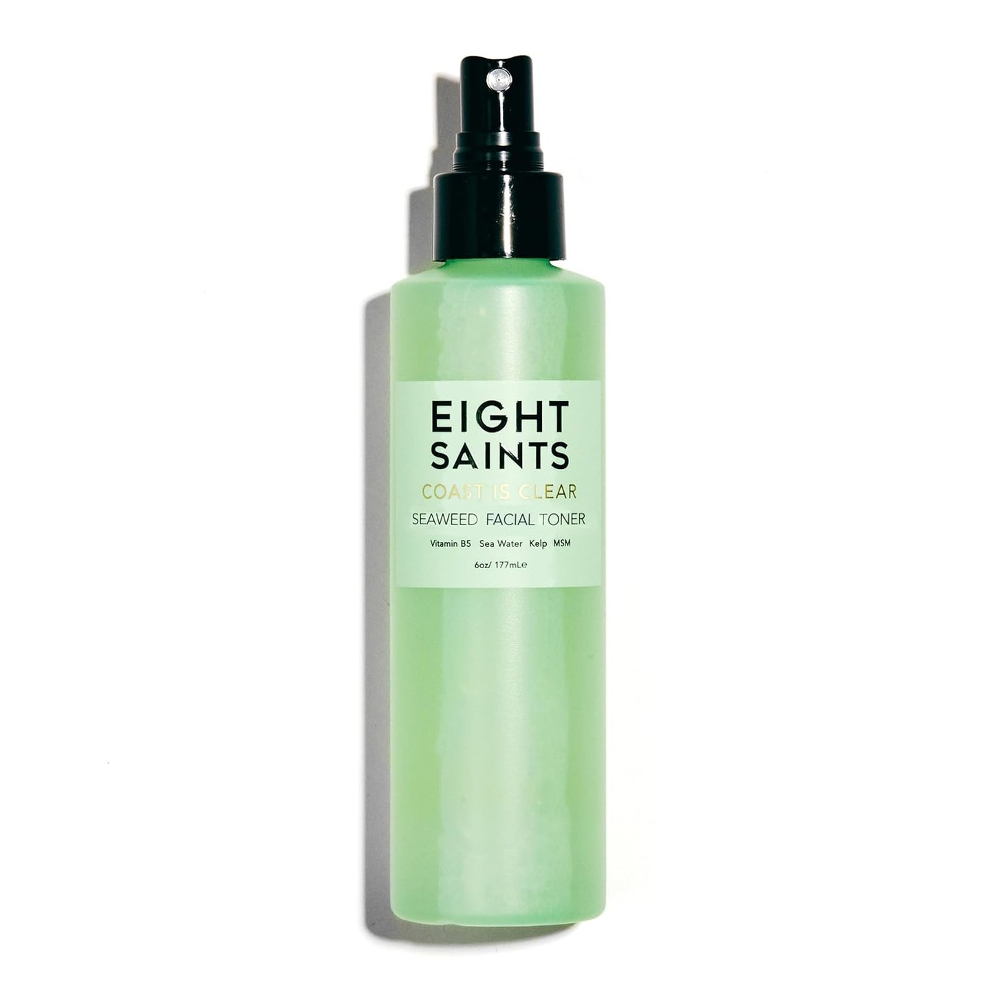 Eight Saints Coast is Clear Seaweed Anti Aging Face Toner, Natural and Organic Alcohol Free Witch Hazel Toner for Face, Minimizes Large Pores and Redness, 6 Ounces