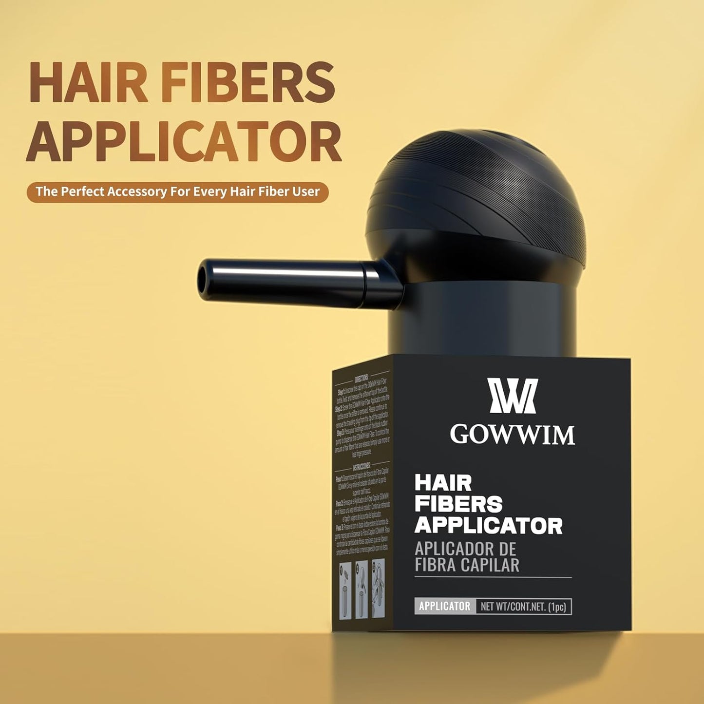Gowwim Hair Fiber Applicator - Easily Distributes Fibers Evenly, Covers & Blends Roots 12g/25g