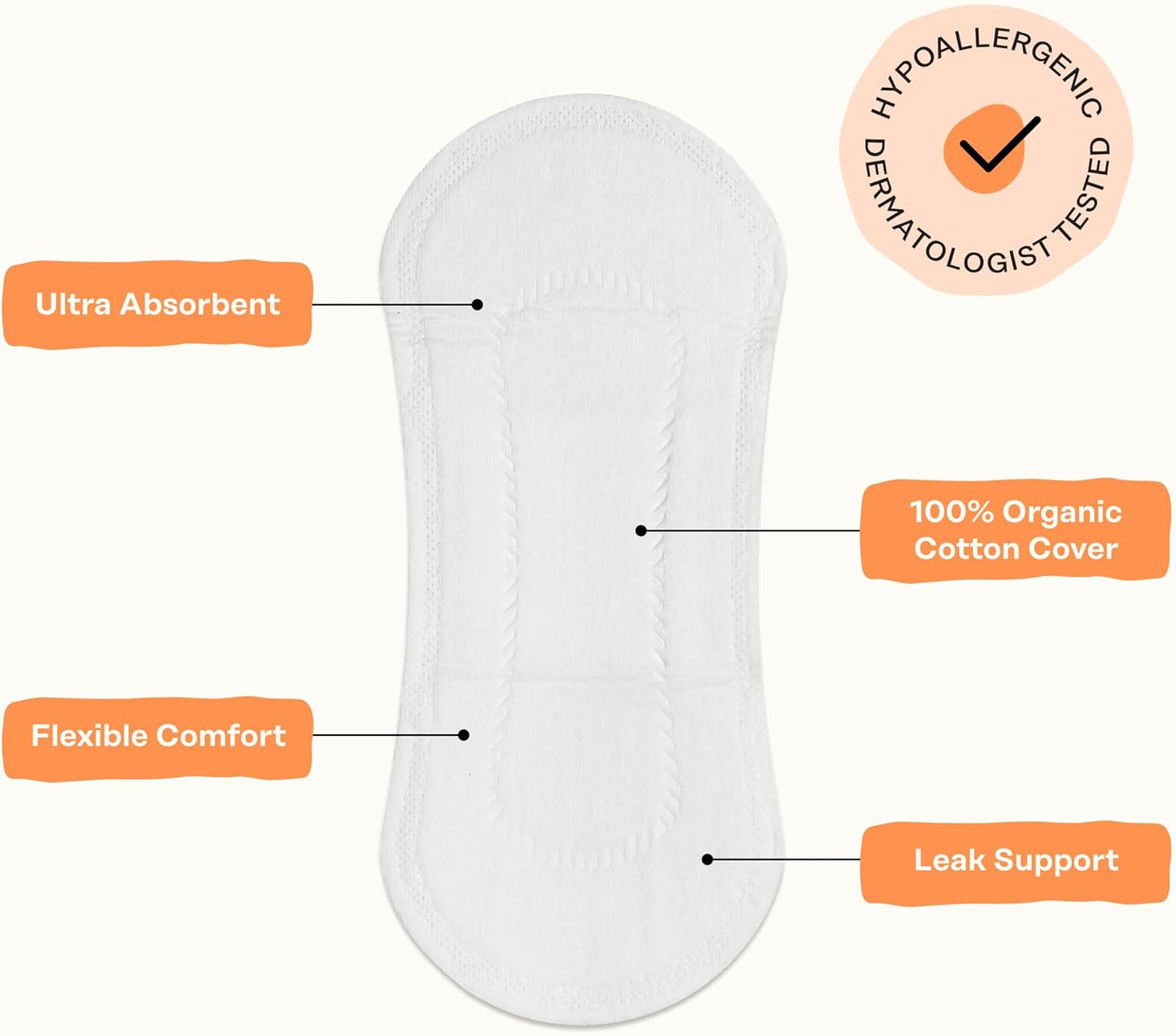 The Honey Pot Company - 120ct - Non-Herbal Everyday Panty Liners for Women - Organic Cotton Cover & Ultra-Absorbent Pulp Core - Sanitary Pads - Feminine Care