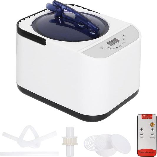 Sauna Steamer Machine, 4 Liter 1500W Steam Generator for Sauna, Sauna Steamer Pot with Remote Control for Home SPA Shower Body Relaxation Body Detox, Adjustable Steam Settings