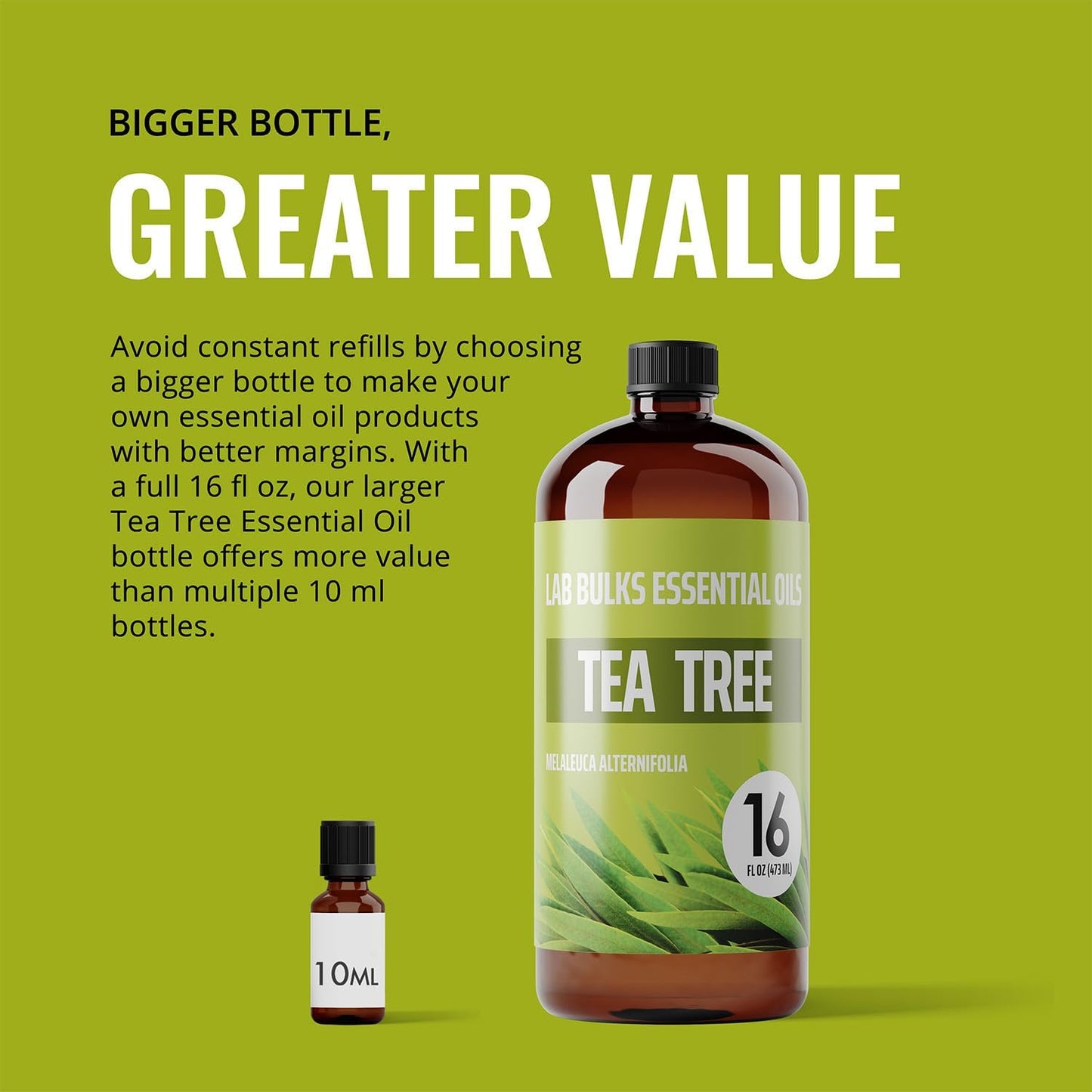 Tea Tree Essential Oil 16 oz Big Bottle for Diffuser, Face, Hair, Aromatherapy, and Tea Tree Spray (473 ml)