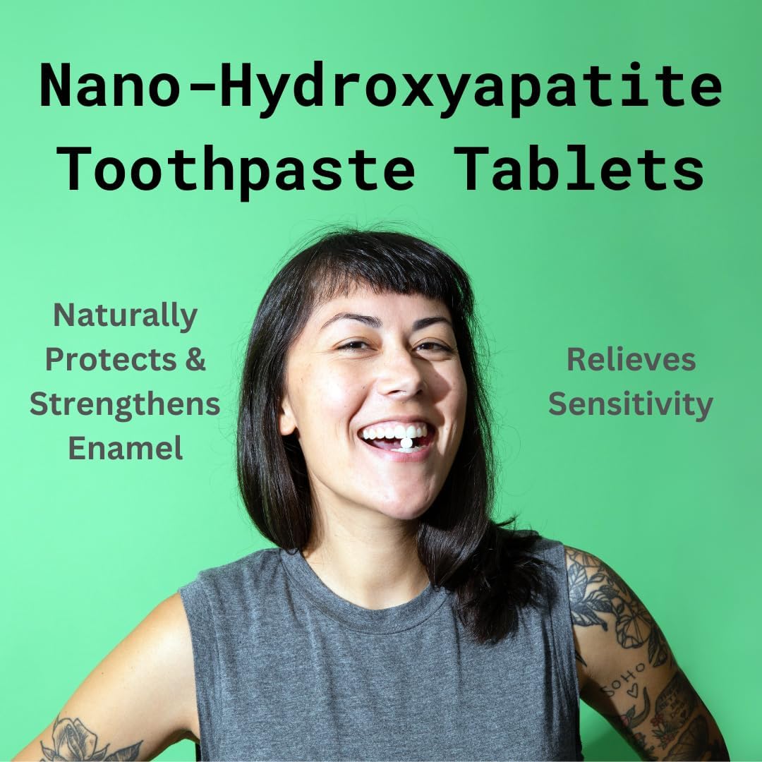 Canary Nano Hydroxyapatite Toothpaste Tablets Bubble Gum - Remineralizing, Fluoride Free, All Natural Tabs with Xylitol - Great for Kids, Plastic Free - 126 Count