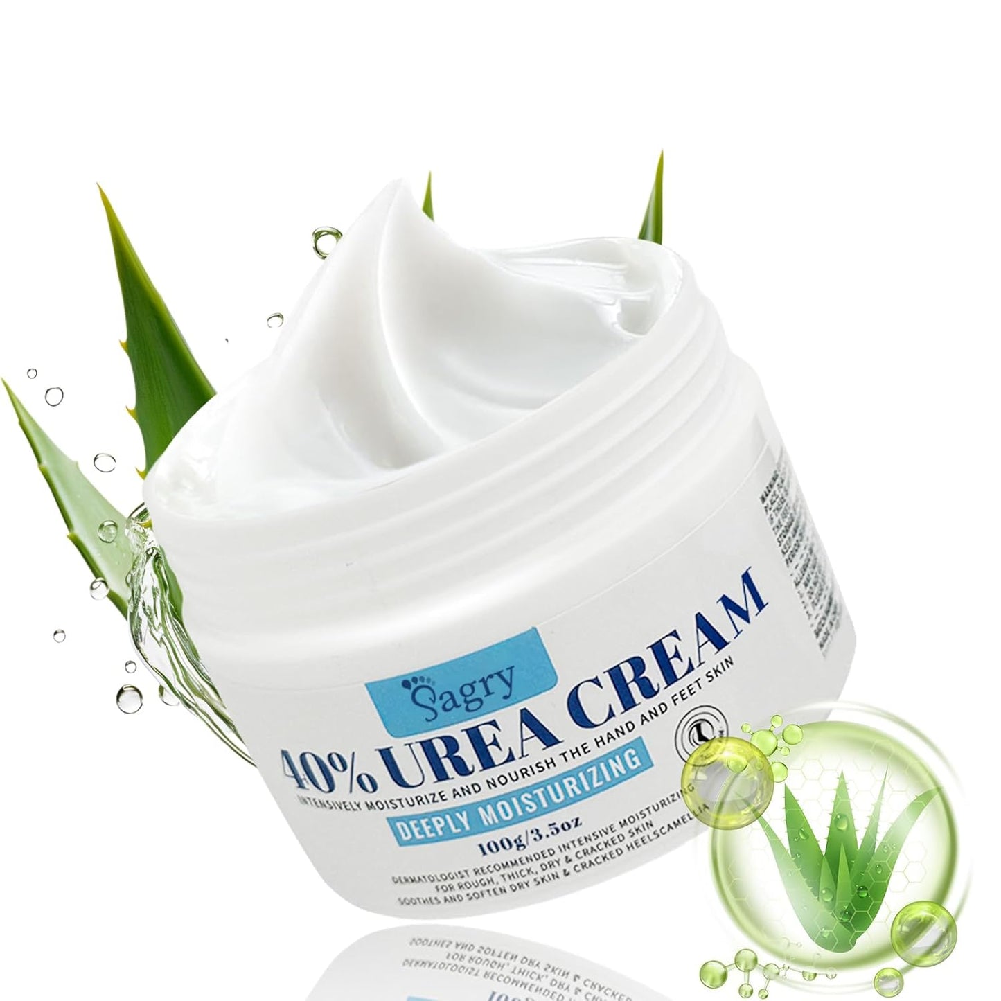 Urea Cream 40 Percent for Feet Maximum Strength, Foot Cream for Dry Cracked Heels Feet Knees Elbows Hands, Urea 40% Cream for Deep Moisturizes, Callus Remover, Heel Crack Repair