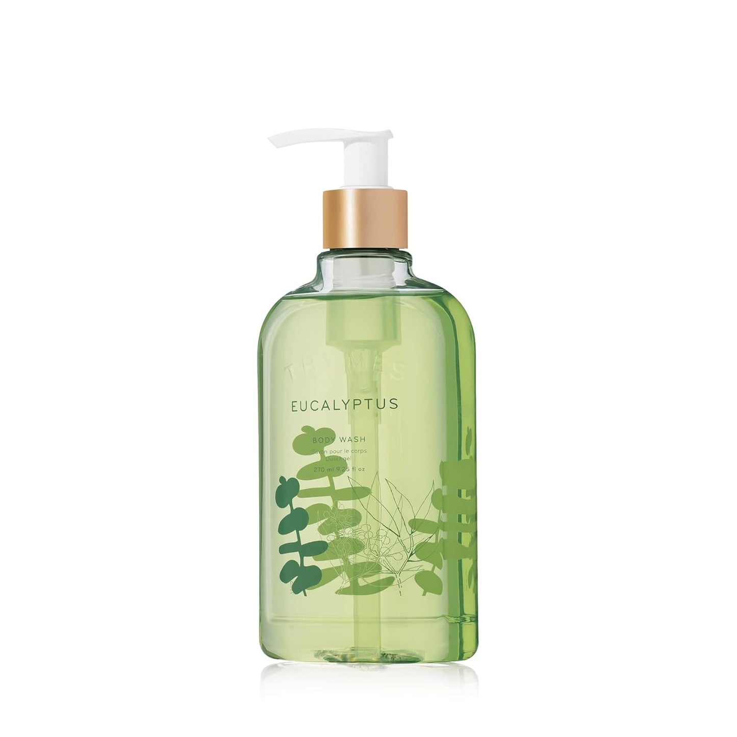 Thymes Moisturizing Body Wash with Pump - Body Soap - Bath Products - Skin Care - Liquid Soap with Notes of Eucalyptus Oil, Petitgrain, Bergamot, Lemongrass, & Fir (Eucalyptus, 9.25 fl oz)