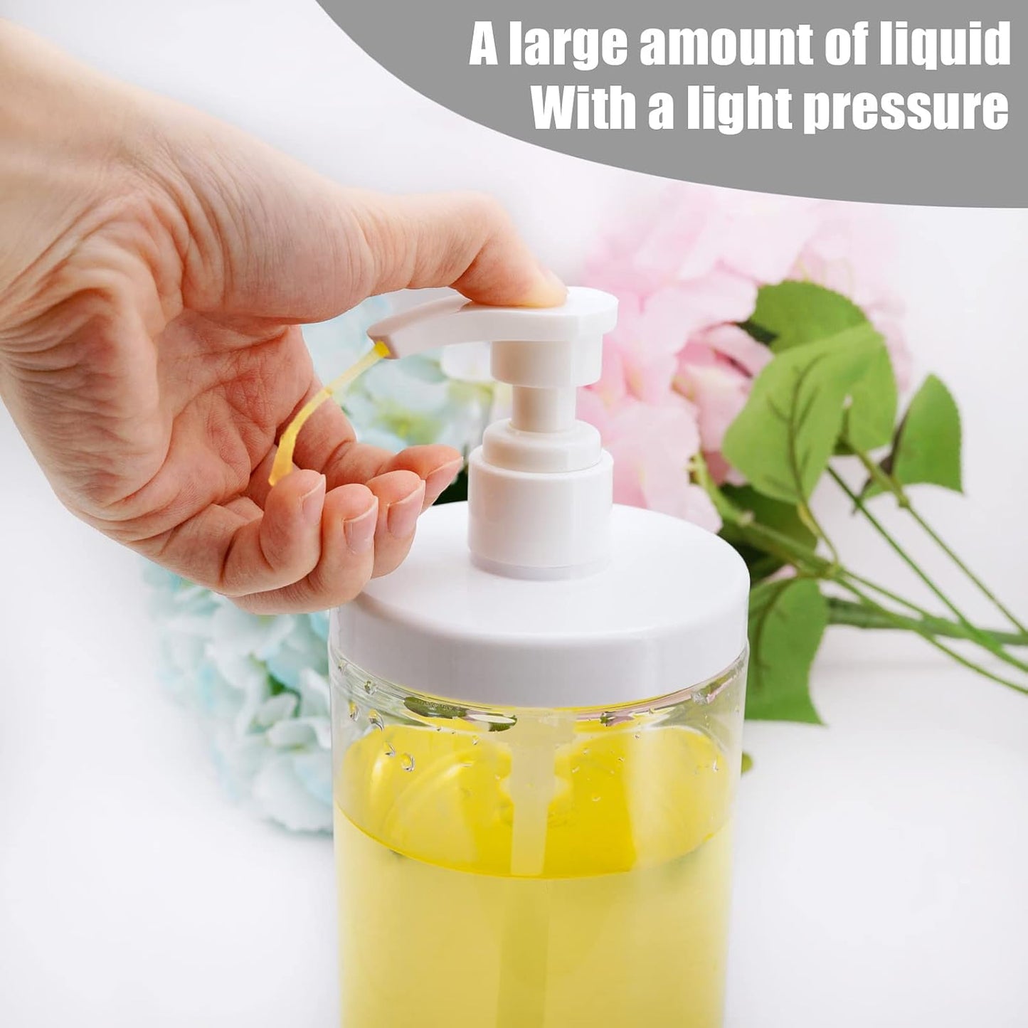 Cosywell Pump Bottle Dispenser Plastic Pump Bottles Refillable Bottles Wide Mouth Jar Style Empty Pump Bottles Bathroom Shower Containers for Lotion Shampoo Conditioner (White, 3X 1000ml)