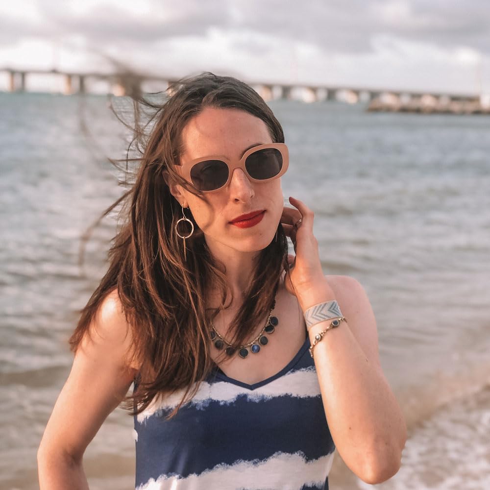 Blisslets Acupressure Relief Band - Cartagena Collection - Parentage (Blue/Camel, Large - 6 3/4" - 7 1/2")