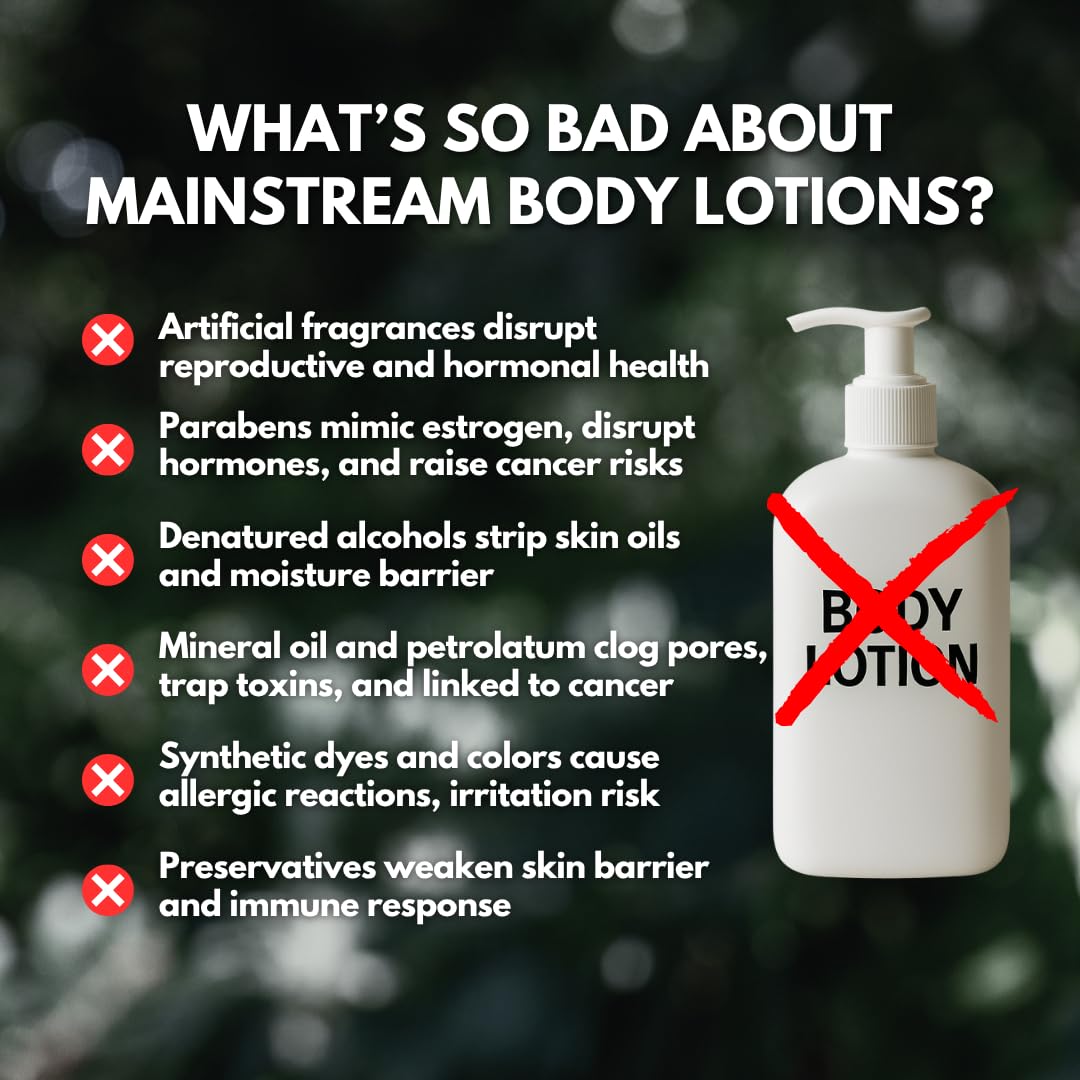 PRIMALS All Natural Body Lotion - Cocoa Butter & Mango Butter - 100% Naturally Derived Ingredients - Alcohol Free, Artificial Fragrance Free, Paraben Free, Petroleum Derivative Free - 8.45 oz