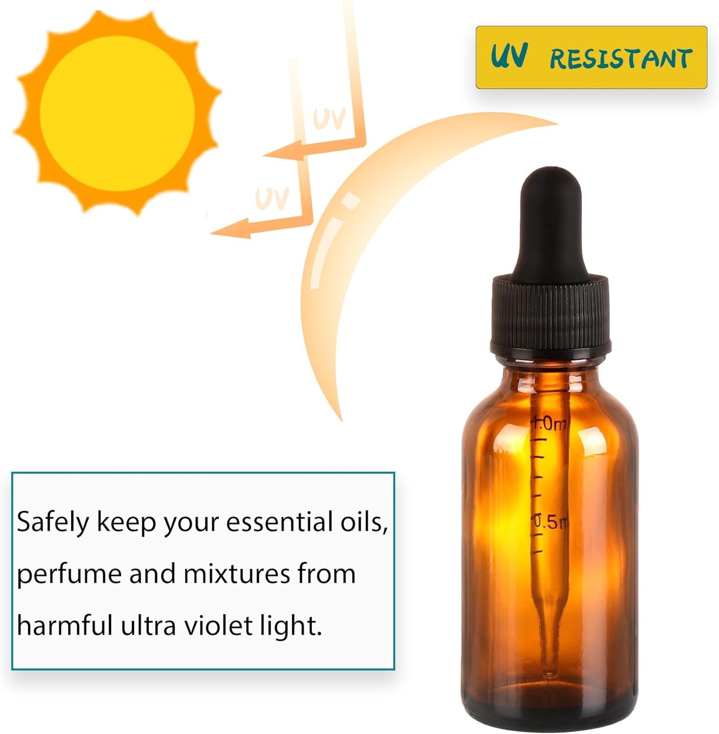 48 Pack,1oz Glass Dropper Bottle, Amber Tincture Bottles with Dropper,Pretty Finish for All Kinds of Liquids,Oil Bottles for Hair- Stronger Suction ideal for Leakproof Travel