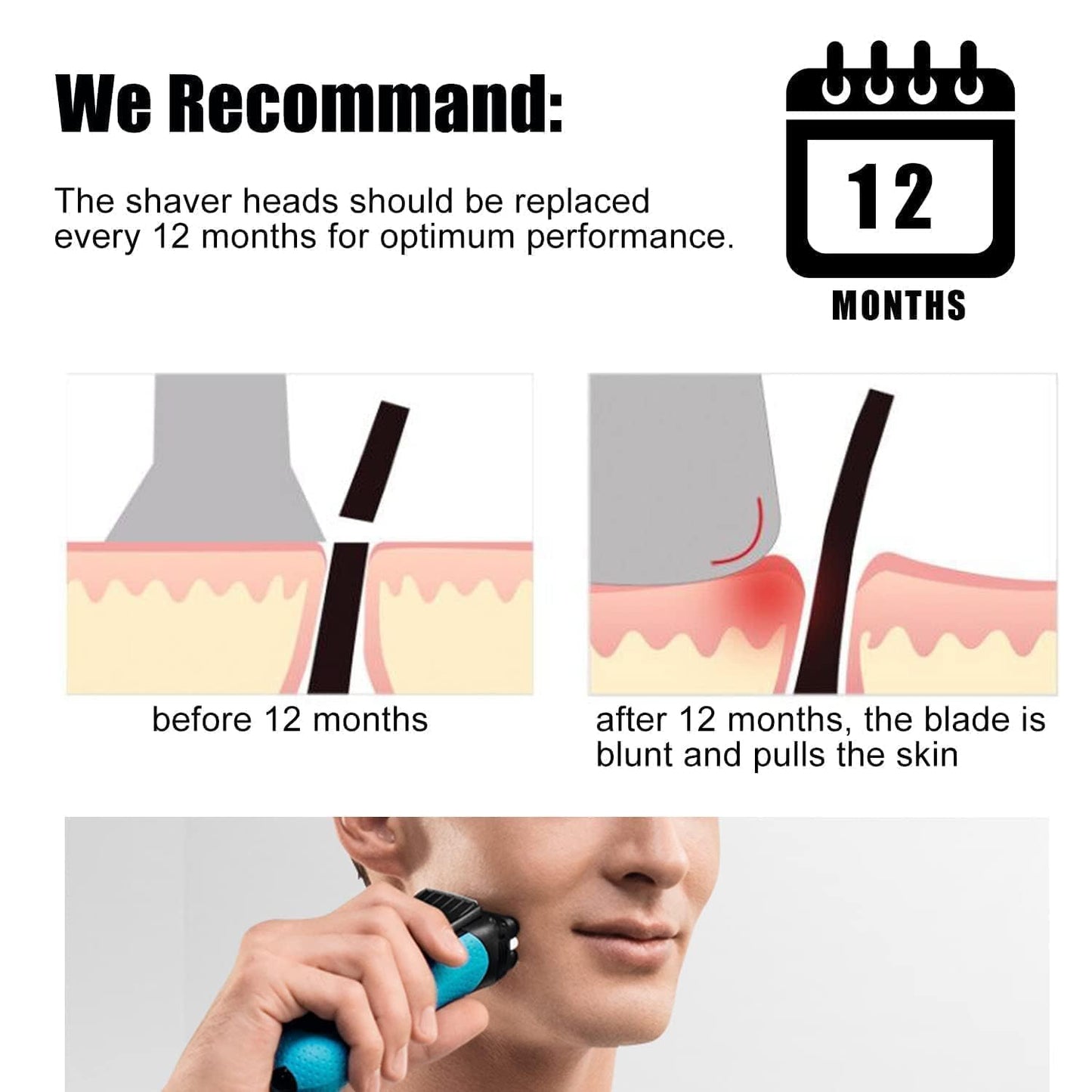 83M Series 8 Shaver Replacement Blade Compatible with Braun Series 8 Replacement Head&for Braun S8 Replacement Head,Foil&Cutter for Series 8 Wet&Dry Electric Razor Models 8370cc 8340s 8350s