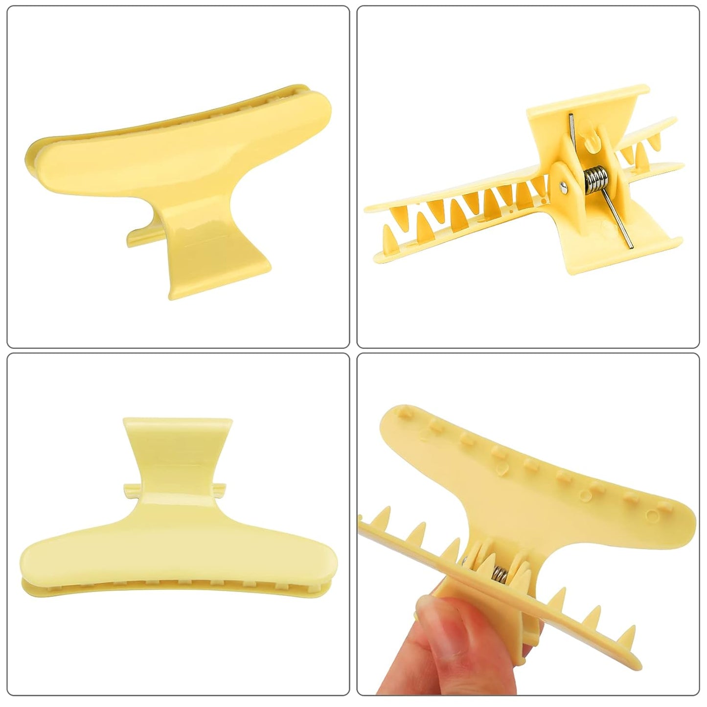 Ondder 12 Pack Butterfly Hair Clamps Clips Hair Claw Clips Salon Pro Section Clip for Styling Sectioning Cutting Coloring Hair Clips Hairdressing Salon Tool Hair Accessories for Women Girls