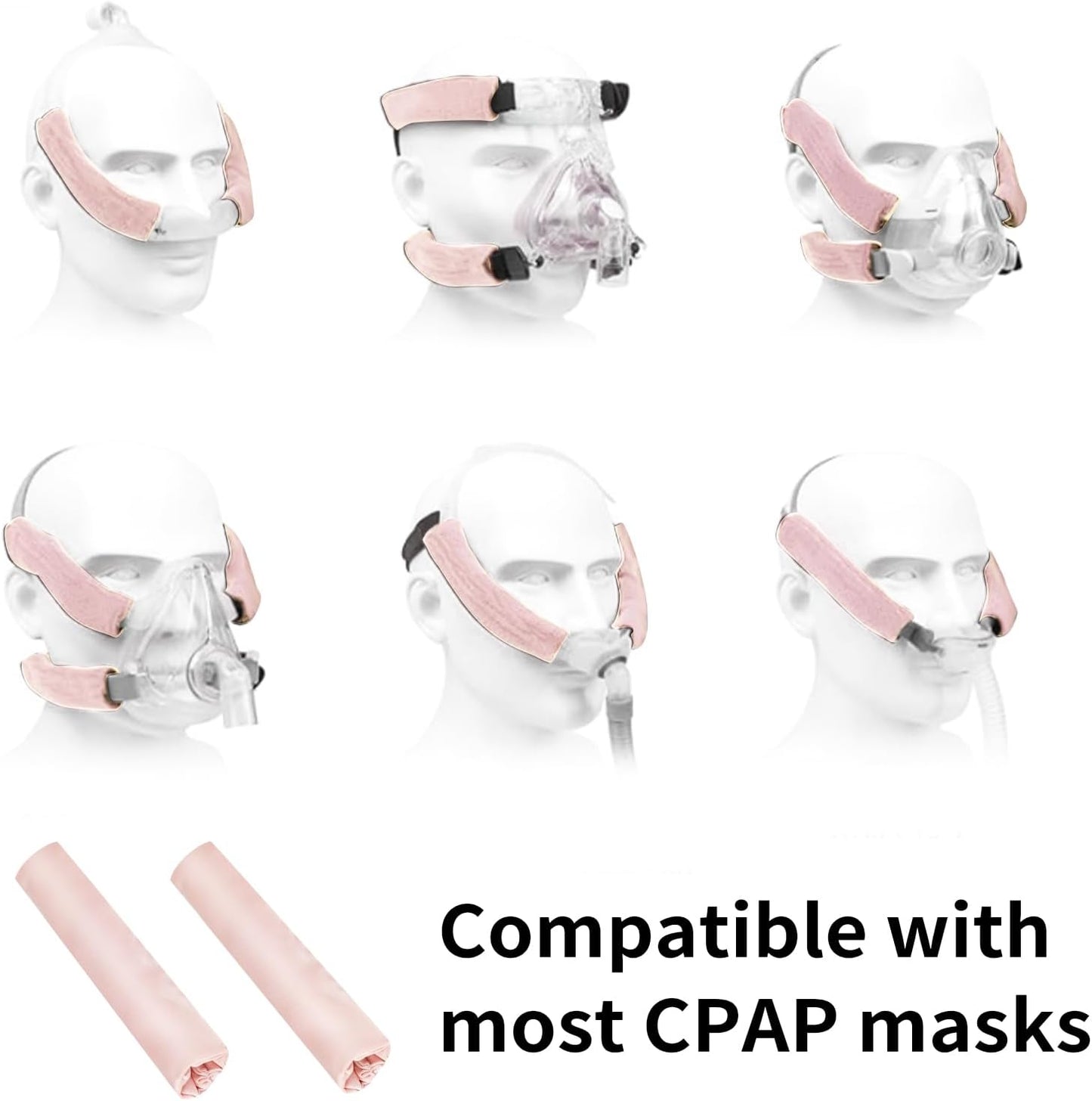 8 Packs Satin Strap Covers Breathable Headgear Strap Covers, Strap Cushions Universal and Reusable Strap Covers, Soft Strap Pads for Reduce Red Marks