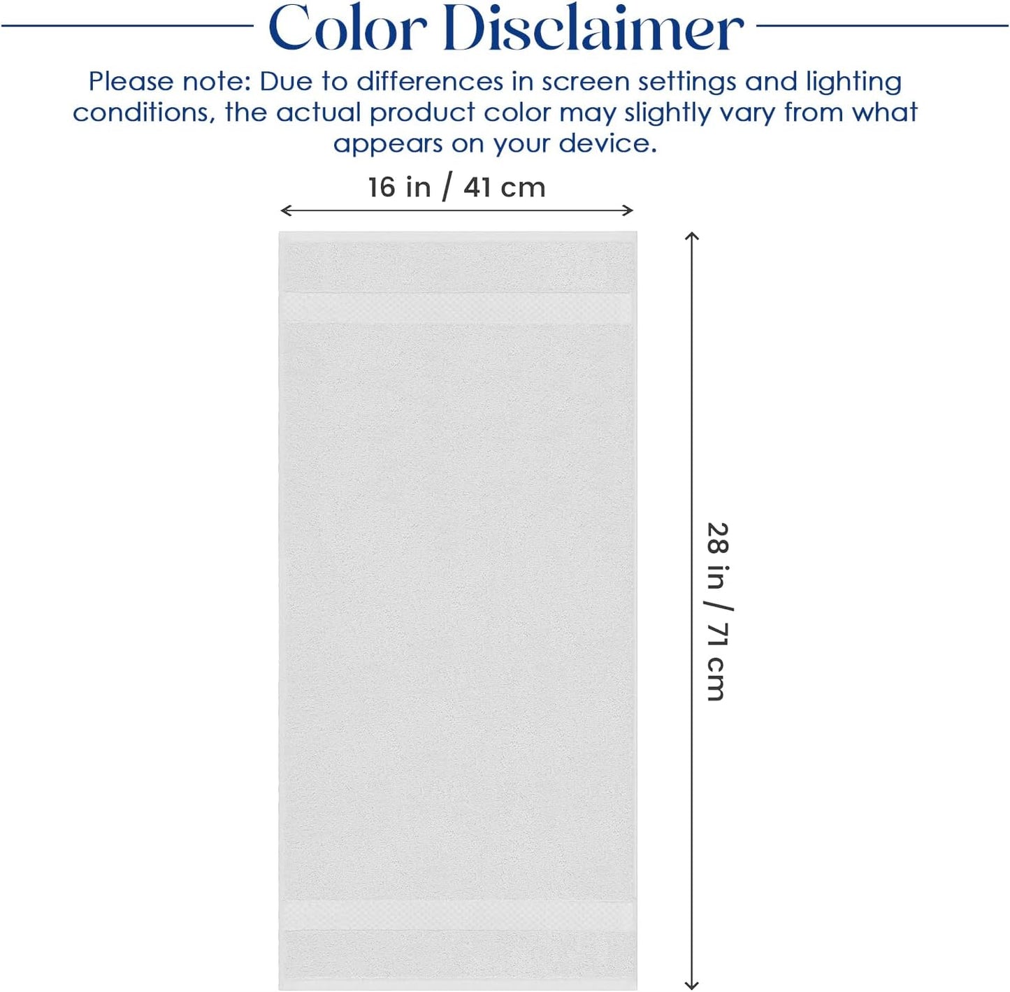 DAN RIVER 6-Pack Premium Hand Towels (16x28 Inches) - 100% Cotton, Ultra Soft, Lightweight, Highly Absorbent Towels for Bathroom, Spa, Gym, Salon, Hotel, and Travel - 550 GSM – White