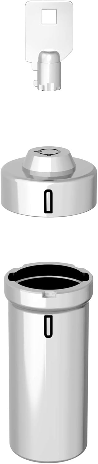 Ezy Dose Pill Box and Medicine, Vitamin Container, Safe for Money & Travel Items, Stainless Steel, 2 Keys with Lock