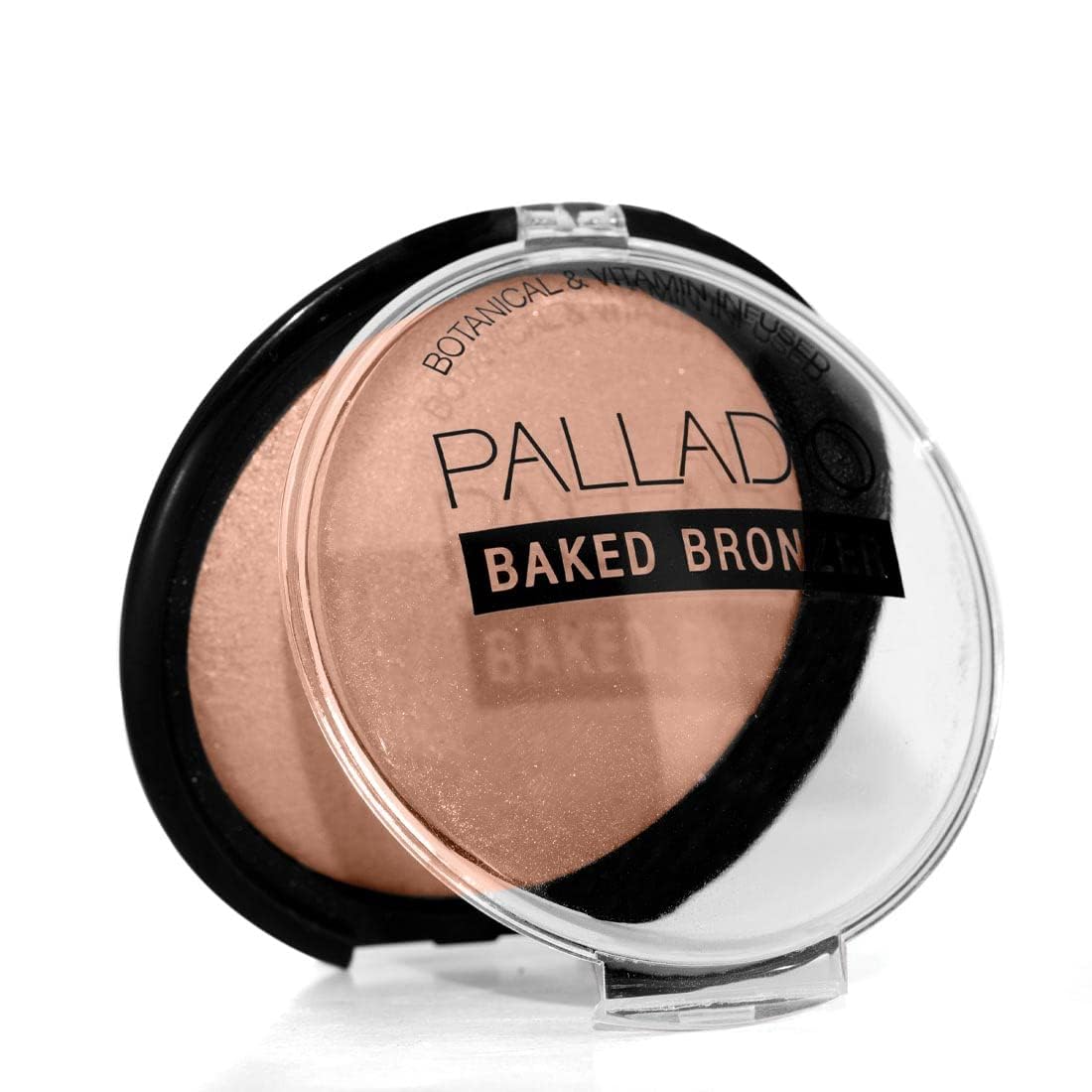 Palladio Baked Bronzer, Highly Pigmented and Easy to Blend, Shimmery Bronzed Glow, Use Dry or Wet, Lasts all day long, Provides Rich Tanning Color Finish, Powder Compact, Atlantic Tan