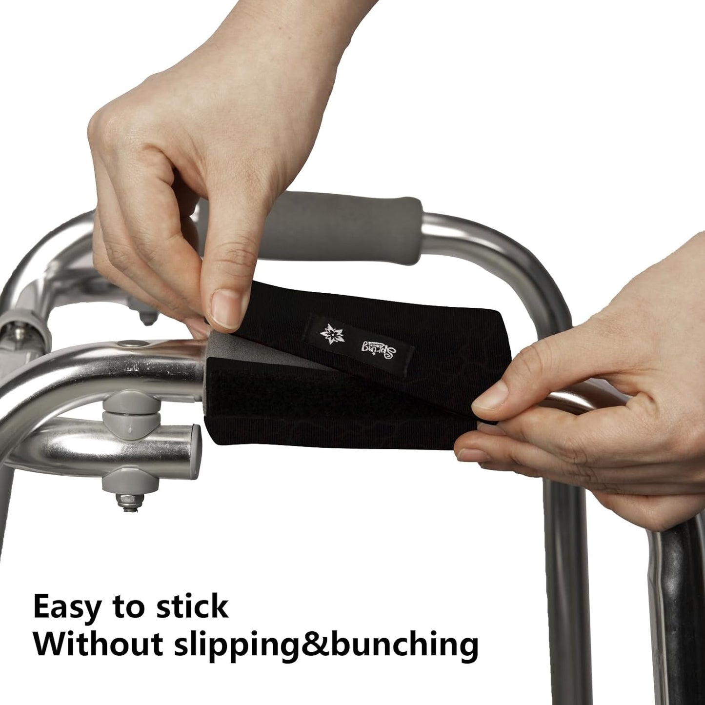 Spring Seaon Universal Walker Handle Padded -Hand Grip (2 Pack) Covers Non-Slip Cushion Padding for Folding Rolling Walker,Rollator Handle-Crutch Handle Pad Grips- Mobility Aid