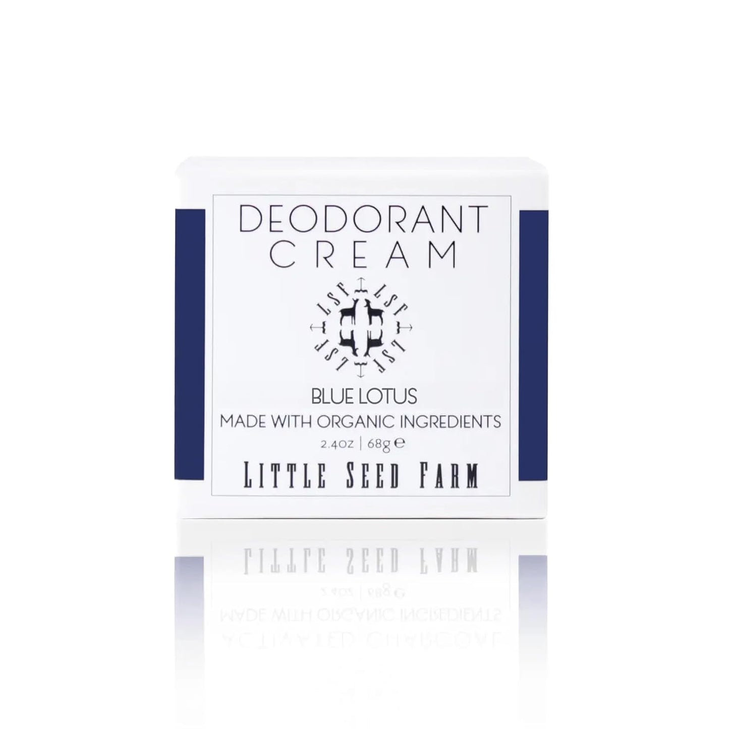 Little Seed Farm All Natural Deodorant Cream - Blue Lotus - Aluminum Free Deodorant for Women or Men, Net Wt. 2.4oz | 68g