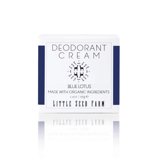 Little Seed Farm All Natural Deodorant Cream - Blue Lotus - Aluminum Free Deodorant for Women or Men, Net Wt. 2.4oz | 68g